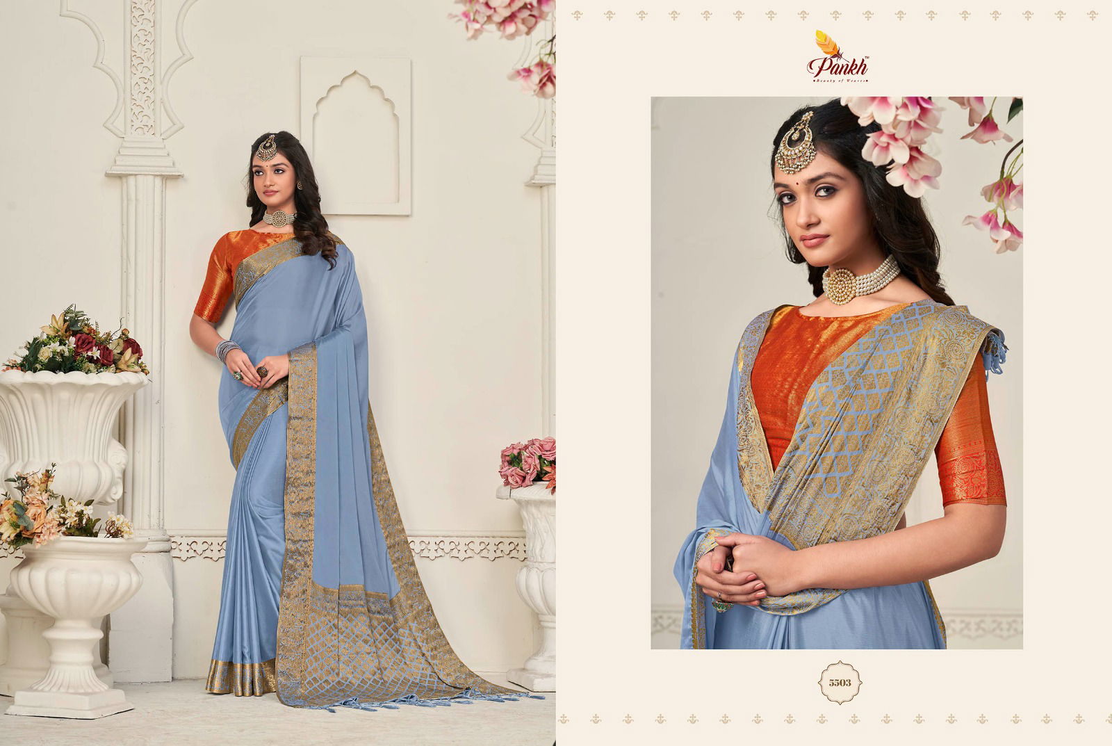 Alora Silk By Pankh 5501-5510 Party Wear Sarees Catalog